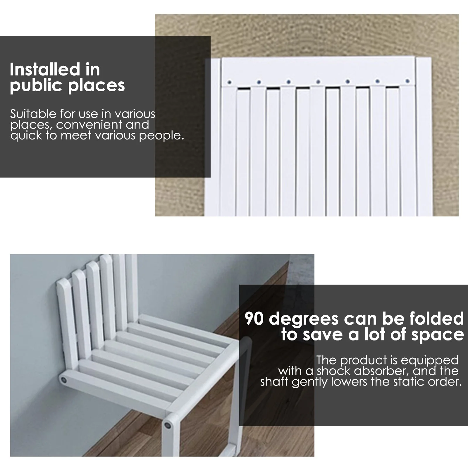 Ultra-thin Heavy Load Folding Wooden Stool for Entryway Bathroom - Image 7