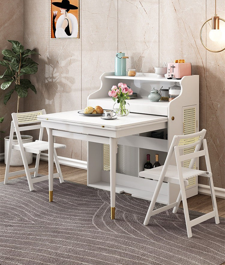 Upgraded Space Saving Folding Multifunctional Dining Table With 4 Folding  Chairs - Image 10