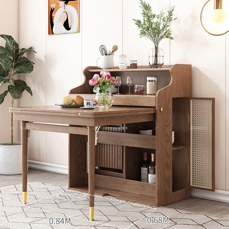 Upgraded Space Saving Folding Multifunctional Dining Table With 4 Folding  Chairs - Image 4