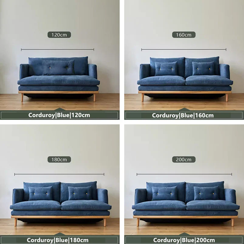 Upholstered Corduroy Sleeper Sofa Bed - Image 13