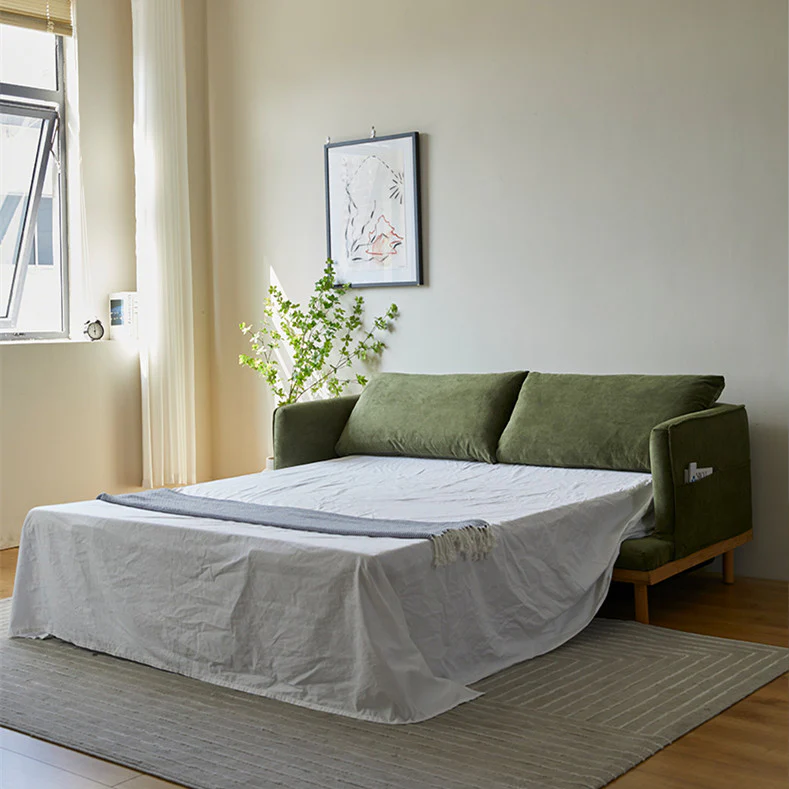 Upholstered Corduroy Sleeper Sofa Bed - Image 7