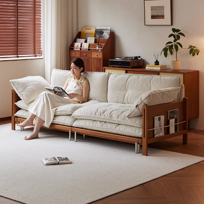 Versatile 3-in-1 Cloud Sofa Bed with Built-In Side Storage - Image 2