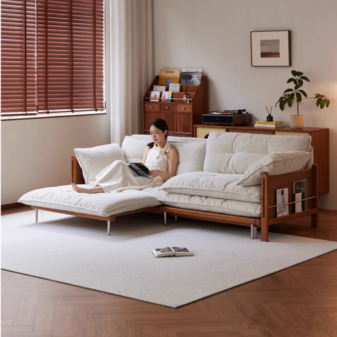 Versatile 3-in-1 Cloud Sofa Bed with Built-In Side Storage - Image 4
