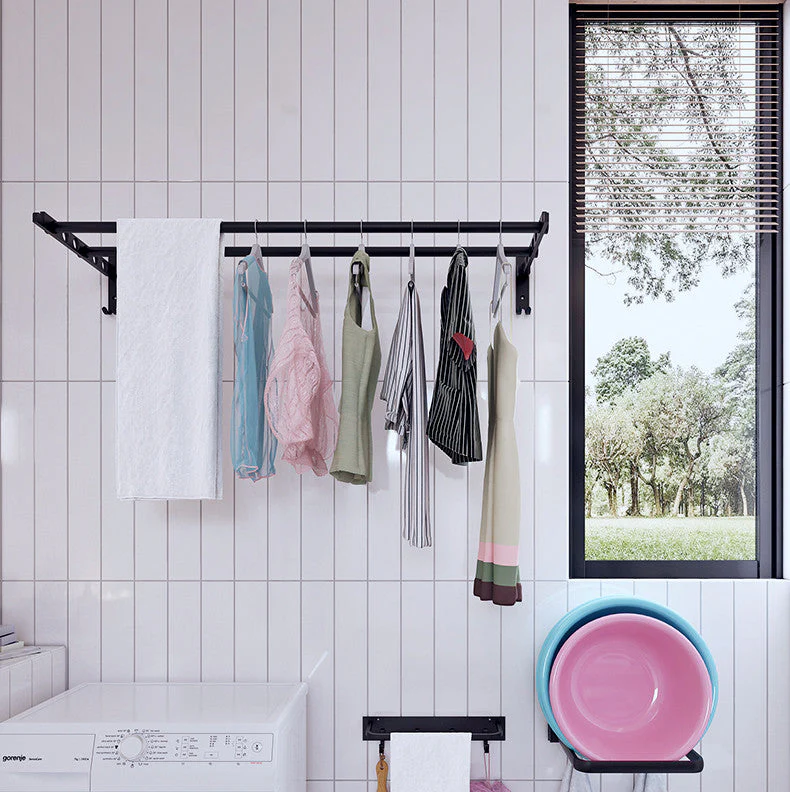 Wall Mount Clothes Hanger Rack With Cross Rod - Image 6