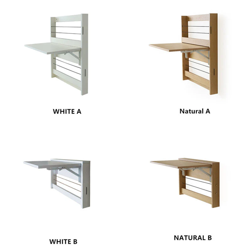 Wall Mounted Foldable Desk With Storage Shelf - Image 9