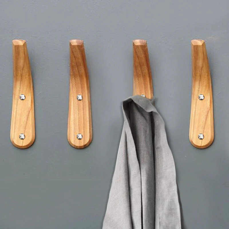 Wall Mounted Handmade Wood Hook Coat Rack - Image 8