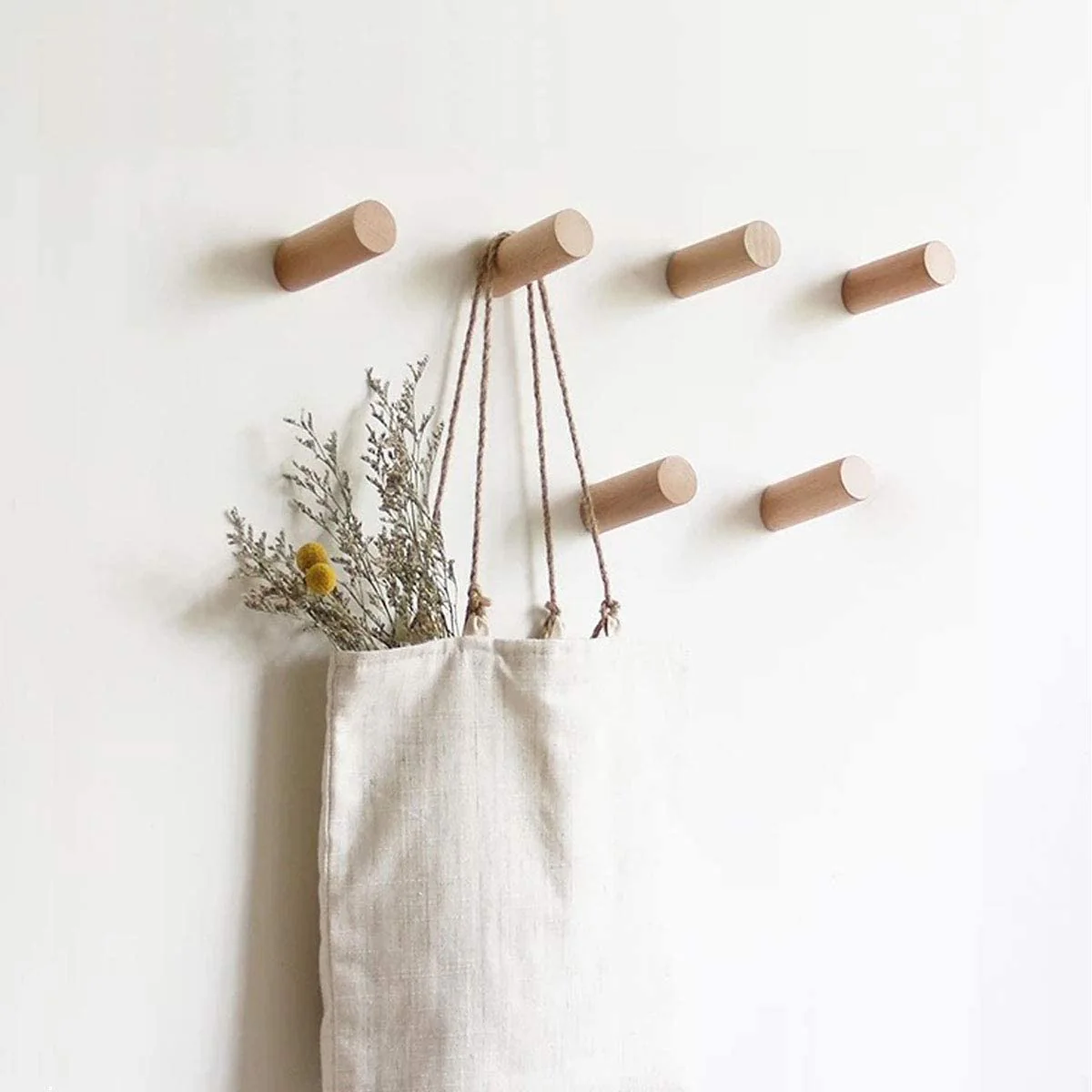 Wall Mounted Wooden Coat Hooks