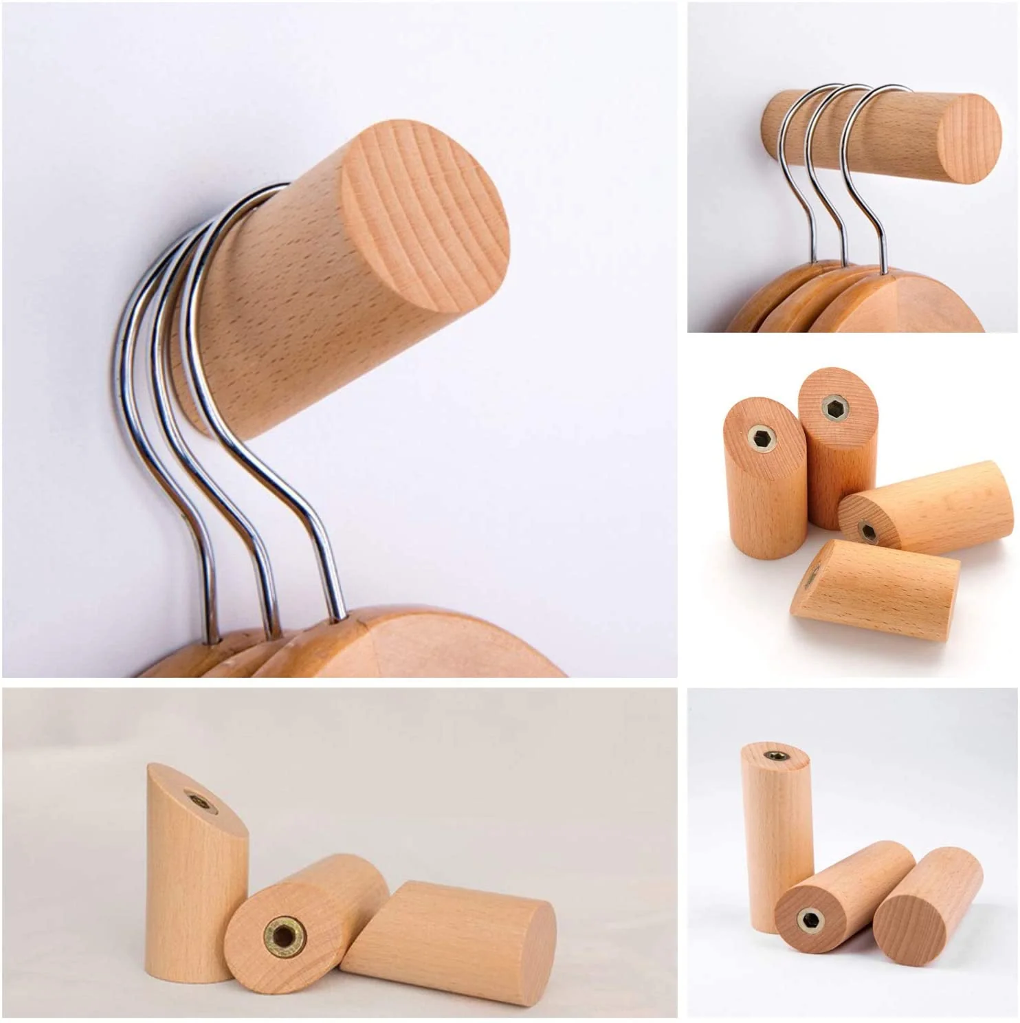 Wall Mounted Wooden Coat Hooks - Image 2