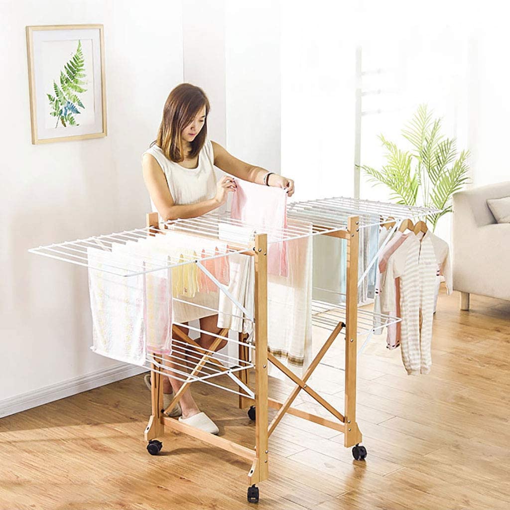 Wooden Folding Space Saving Clothes Drying Rack - Image 5
