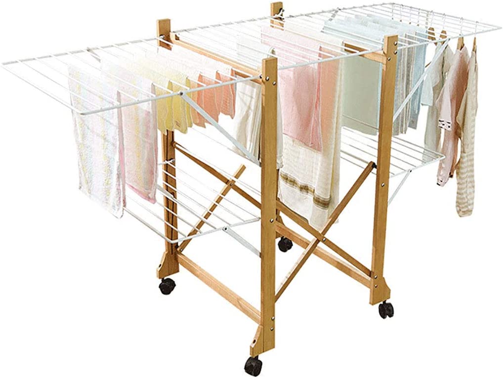 Wooden Folding Space Saving Clothes Drying Rack - Image 6
