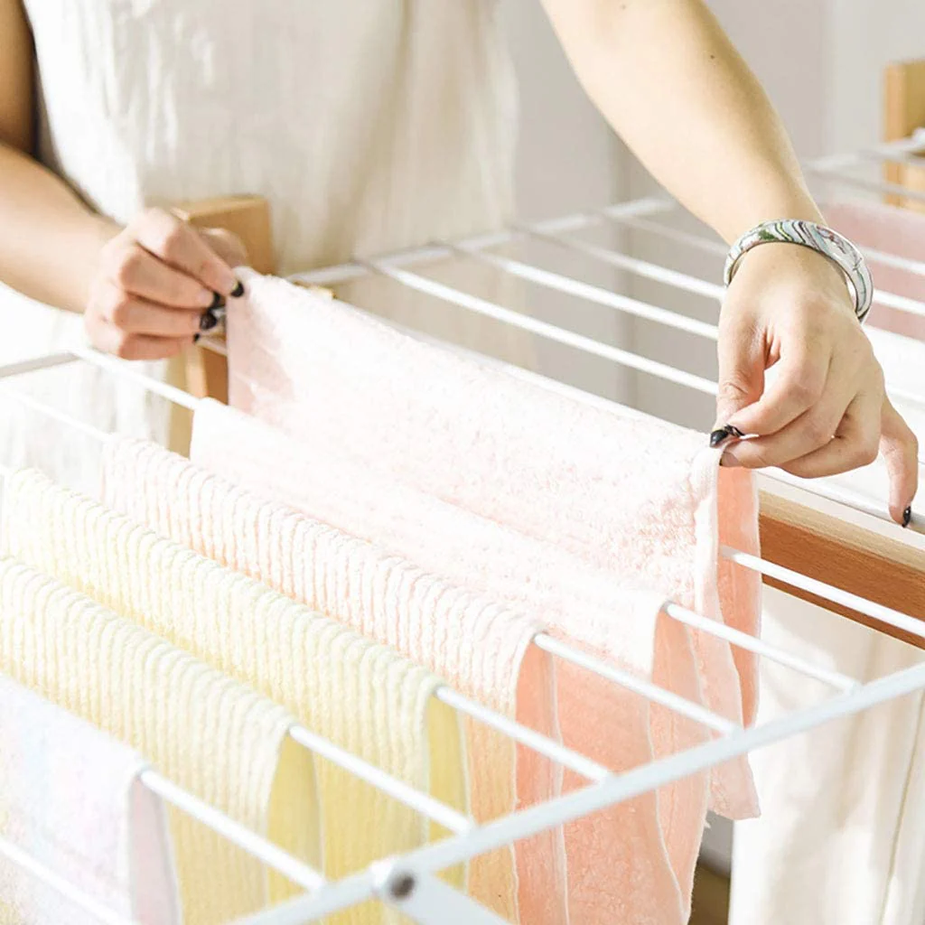 Wooden Folding Space Saving Clothes Drying Rack - Image 7