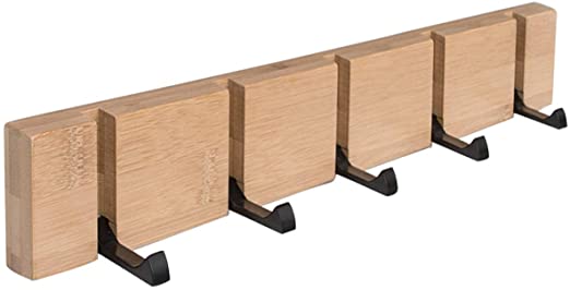 Wooden Wall Mounted Folding Rack Modern Wall Floating Coat Hook Rack - Image 12