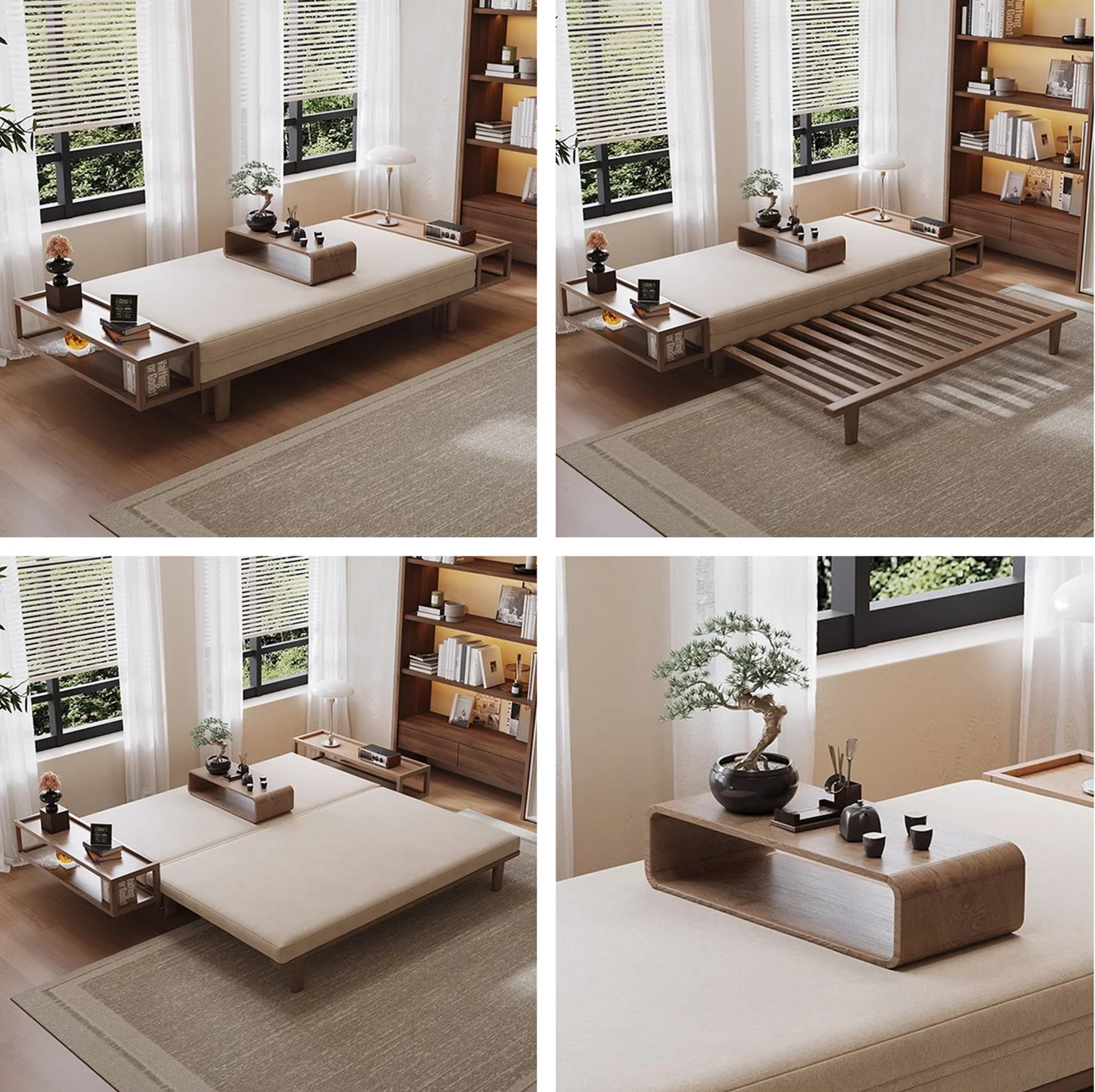 Zen Transform Sofa Bed with Chabudai Table - Image 9